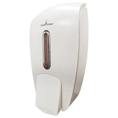 White Wall Mounted Water Resistance Glossy Pvc Body Manual Soap Dispenser