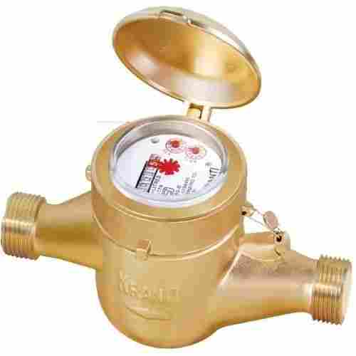 Corrosion Resistance Chrome Plated Brass Water Meter For Industrial Use