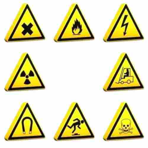 5 Mm Thick Triangle Printed Steel Safety Sign For Outdoor Use