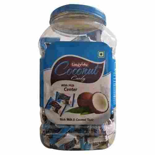 Eggless Sweet Round Milk Filled Coconut Candy, Box Of 100 Pieces