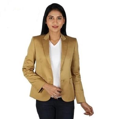 Full Sleeves Plain 100% Cotton Womens Blazer Bust Size: 32 Inch (In)