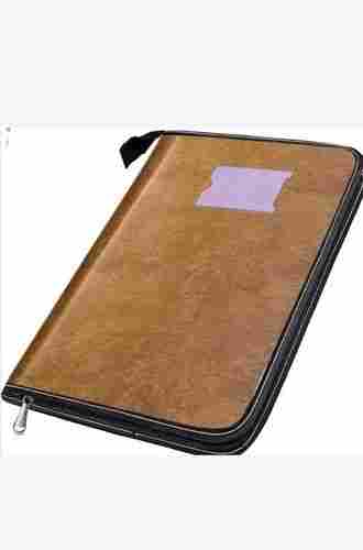 Plain Leather Rectangular Shape File Folder For Keeping Documents