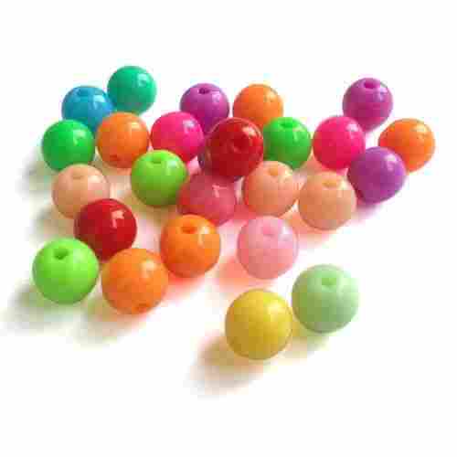 Round Polished Finished Plastic Beads For Decorations Purpose 