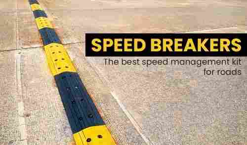 Black And Yellow Plastic Speed Breaker For Road Traffic Use