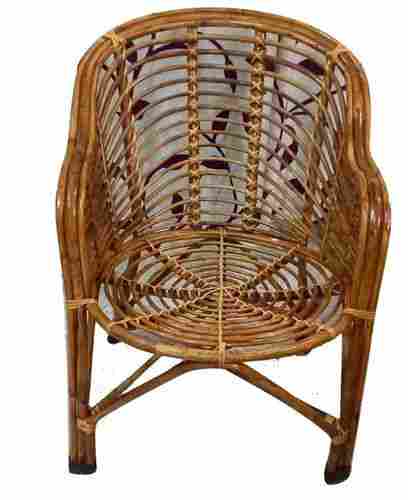 Polished Modern Oak Wood Cane Chairs 