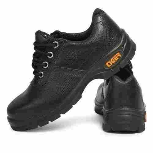 Anti Skid Waterproof High Ankle Black Leather Safety Shoes
