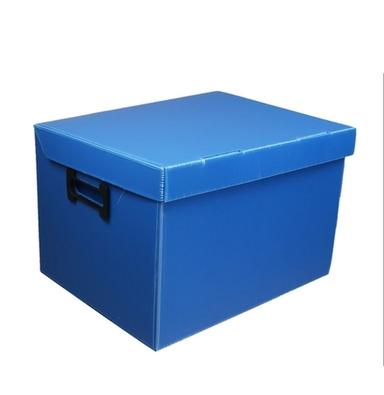 Blue Rectangular Plain Polypropylene Pp Corrugated Box