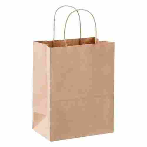 16x10x3 Inches 2 Kg Load Capacity Plain Disposable Paper Bags With Hand Length Rope Handle