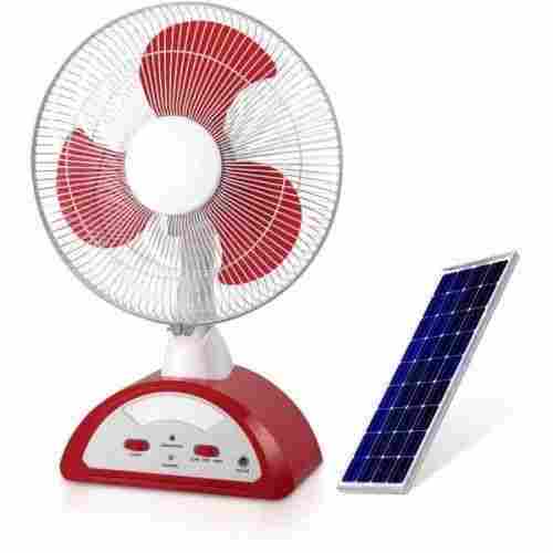 12 Voltage 1400 Rpm Speed 400 Mm Sweep Solar Rechargeable Table Fan