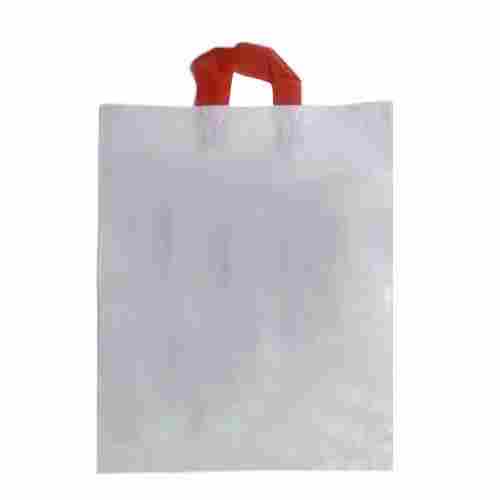 12x17 Inches Plain Plastic Bags With Two Loop Handle For Shopping Purpose 