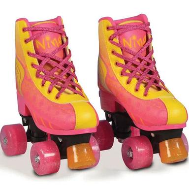 Poly Urethane Leather Roller Skate With Four Wheels  Age Group: Children