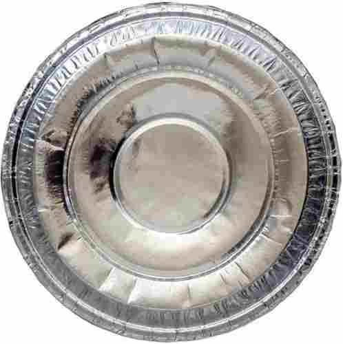 Round Plain Disposable Light Weight Silver Foil Paper Plate For Serving Food 