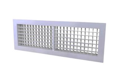 White 2 Mm Thick Aluminium Body Window Mounted Double Deflection Grill For Commercial Use