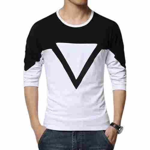 Casual Wear Long Sleeves Round Neck Printed T Shirt For Men