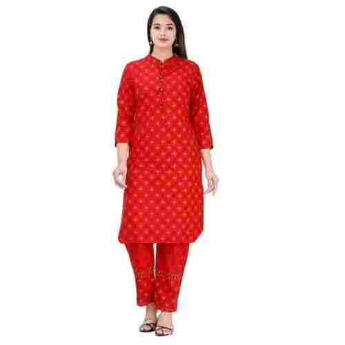 Casual Wear Stylish Comfortable Breathable Printed Cotton Kurties For Ladies