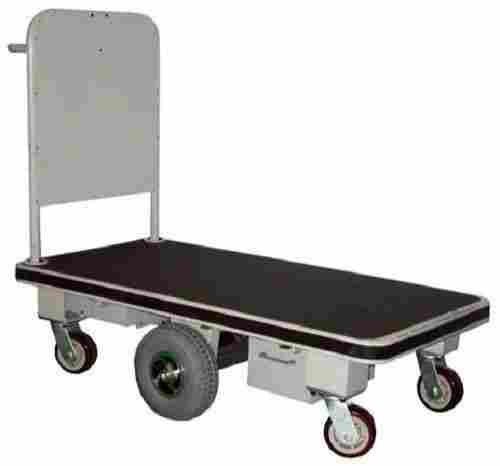 High Strength Rectangular Base Battery Operated Steel Trolley For Industrial Use