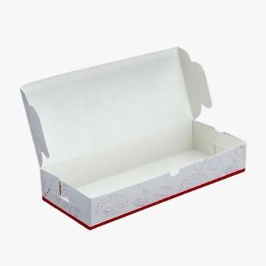 White 13X6X4 Inches Glossy Finished Rectangular Paper Food Boxes