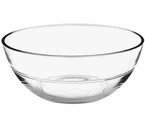3 MM Thick Plain Transparent Round Glass Bowl