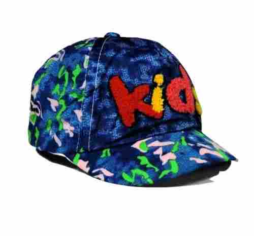 55 Cm Multicolor Light Weight Casual Wear Printed Polyester Kids Cap
