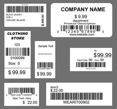 Customized Printed Barcode Tags For Retail And Manufacturing Industry