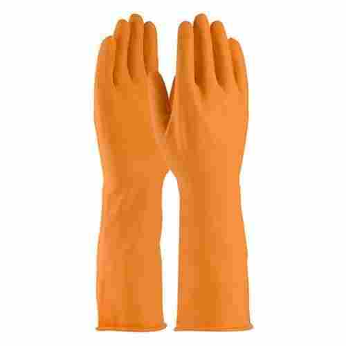 Full Finger Long Cuff Plain Rubber Electrical Glove For Industrial Use 