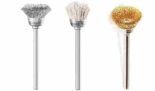 Miniature Cup Brush For Deburring and Finishing Use