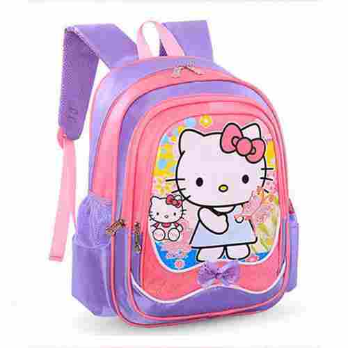 Water Proof Printed Polyester School Bag With Zipper Closure For Kids 