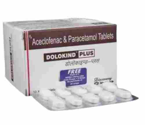 Aceclofenac And Paracetamol Tablet Pack Of 10x10 Tablets