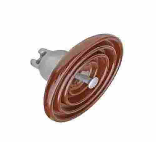 Dark Brown Porcelain Disc Insulators for Electrical Systems