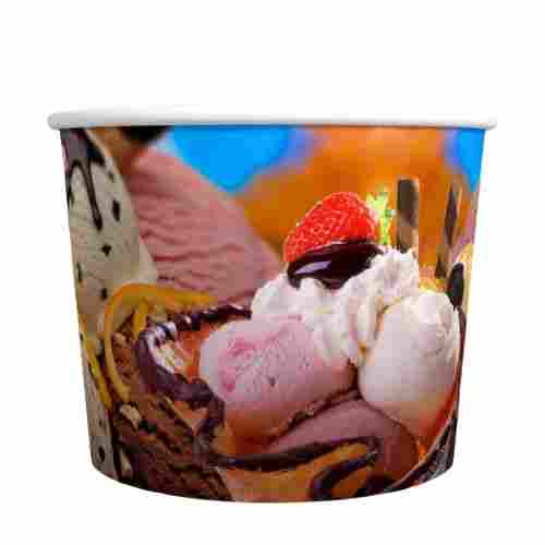 3 Inches Round Heat Resistance Printed Recycled Paper Ice Cream Cup