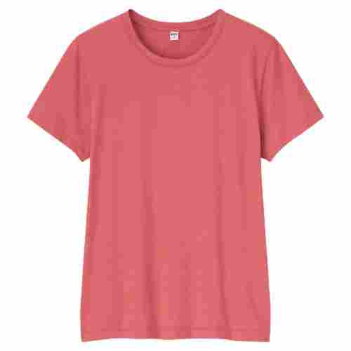 Casual Wear Short Sleeves O Neck Plain Cotton T Shirt For Ladies Use