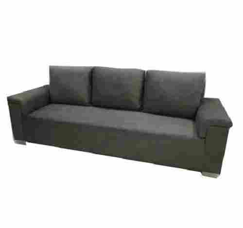  Plain Pattern Polyester Fabric Stainless Steel Legs Three Seater Sofa