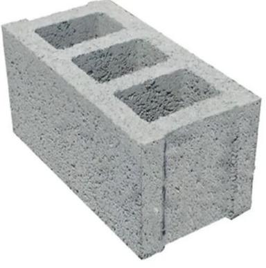 Gray 8X4X6 Inches Concrete Hollow Brick For Construction Purpose