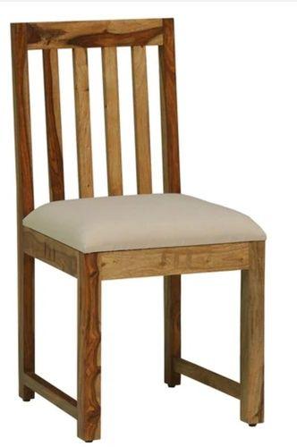 Medium Back Sheesham Wood Aremless Chair With Cushion Seat