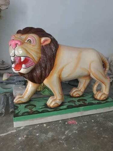  आंतरिक सजावट के लिए हस्तनिर्मित रंगीन संगमरमर शेर की प्रतिमा 