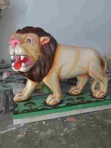 Handmade Colored Marble Lion Statue For Interior Decoration