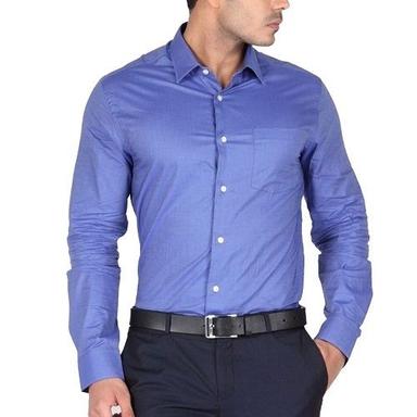 Plain Pattern Full Sleeves Pure Cotton Material Formal Blackberry Shirts Chest Size: 32