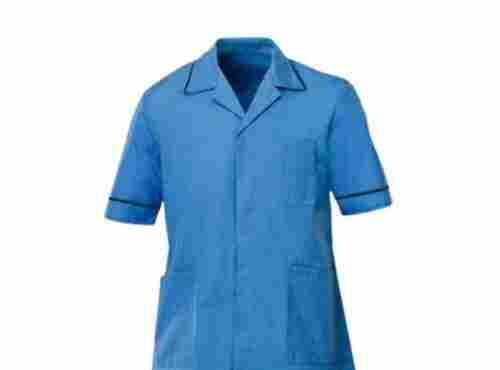 Women Half Sleeve Sky Blue Formal Polycotton Housekeeping Uniform