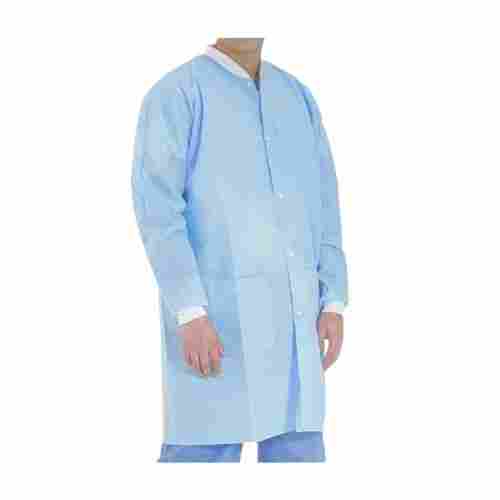 40 Gsm Plain Full Sleeves Polyester Disposable Lab Coat