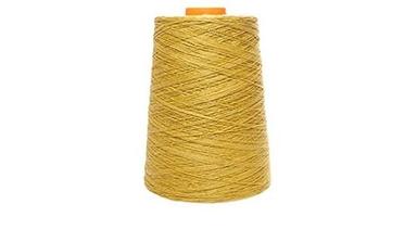 Yellow Premium Quality And Durable Lightweight Plain Twisted Stitching Linen Yarn