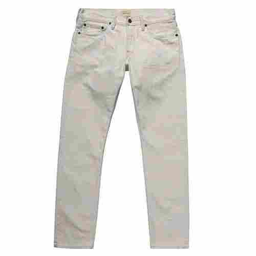 Relaxed Fit Formal Wear Washable Plain Dyed Cotton Jeans For Men