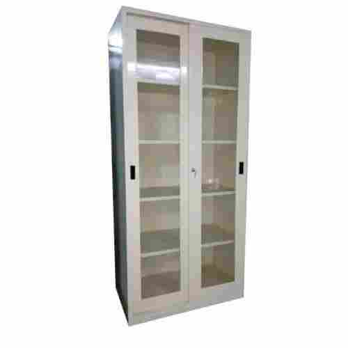 7x1.5 Foot Paint Coated Glass And Mild Steel Sliding Glass Door Cabinet