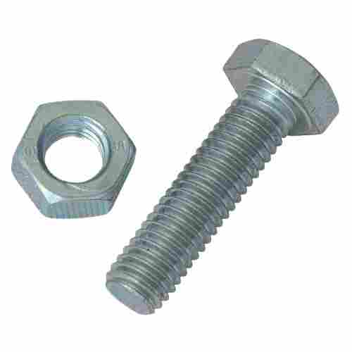 Aisi Standard Full Threaded Hexagonal Head Mild Steel Bolt Nut For Industrial Use