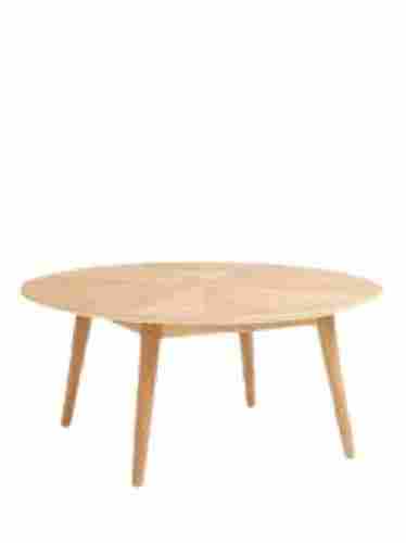 Eco-Friendly Light Brown Round Teak Wood Table