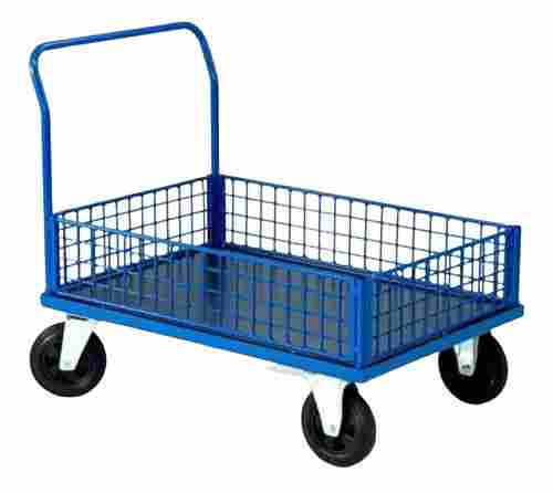Color Coated Suface Cast Iron Heavy Duty Trolley For Supermarket Use