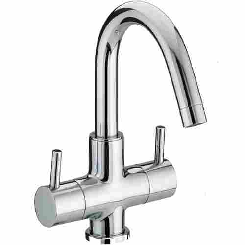 Rust Proof Chrome Finished Deck Mounted Stainless Steel Bathroom Tap