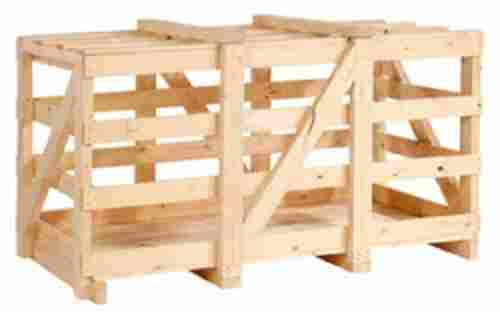 Single Face 1-Way Type Matte Finished Plain Pine Wood Packing Crate For Industrial Use