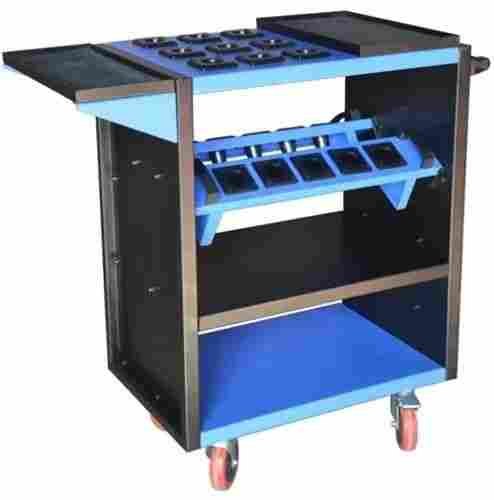 Polish Finished Mild Steel CNC Tool Trolley for Industrial Use