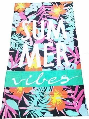 Skin Friendly And Washable Rectangular Plain Cotton Printed Beach Towel Age Group: Adults