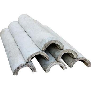 Grey 25 Mm Thick Rcc Half Round Pipes